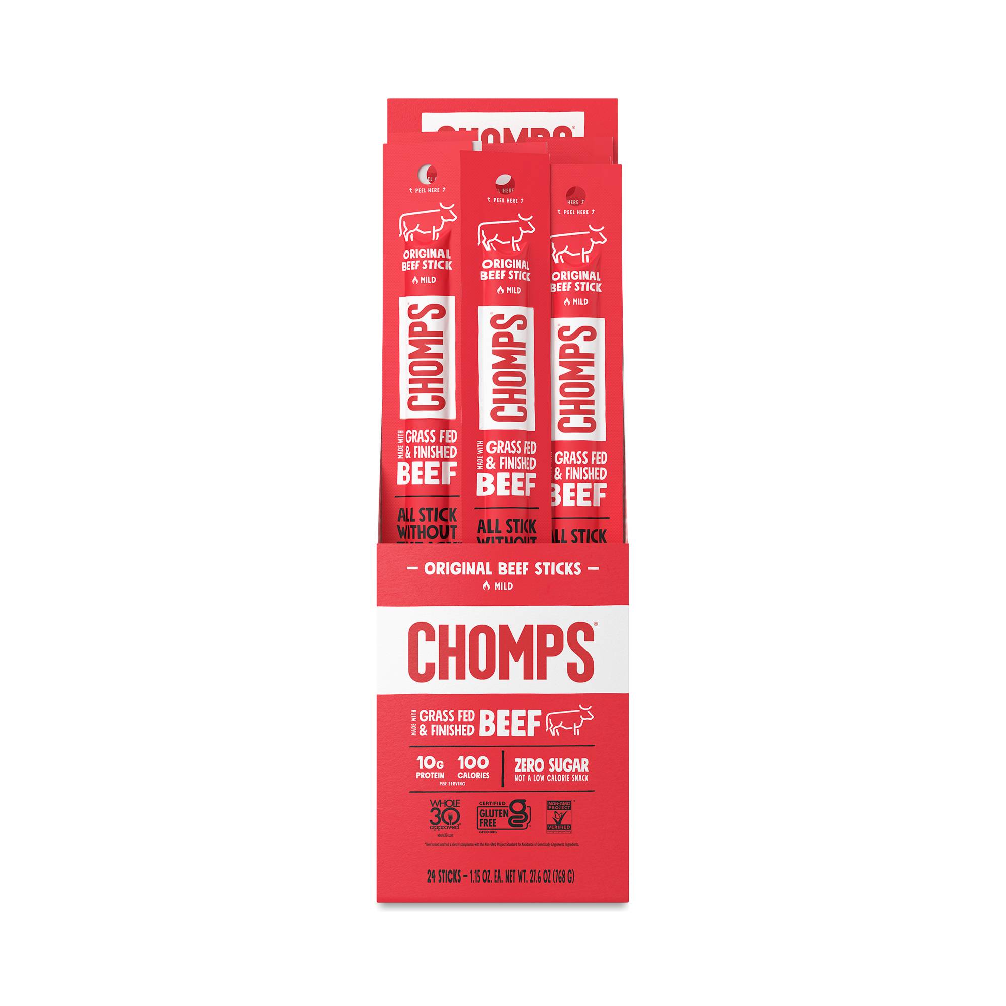 Grass-Fed Beef Sticks, Original, Value Size