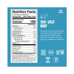Grass-Fed Beef Sticks, Sea Salt