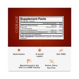 ADK Vitamins, Vitamin A, D3, K1 & K2 Supplement