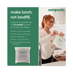 Compostable Quart-Sized Seal Top Bags