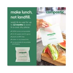 Home Compostable Resealable Bags, Variety Pack