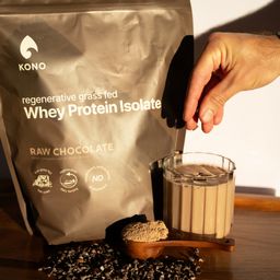 Regenerative Grass Fed Whey Protein Isolate, Raw Chocolate