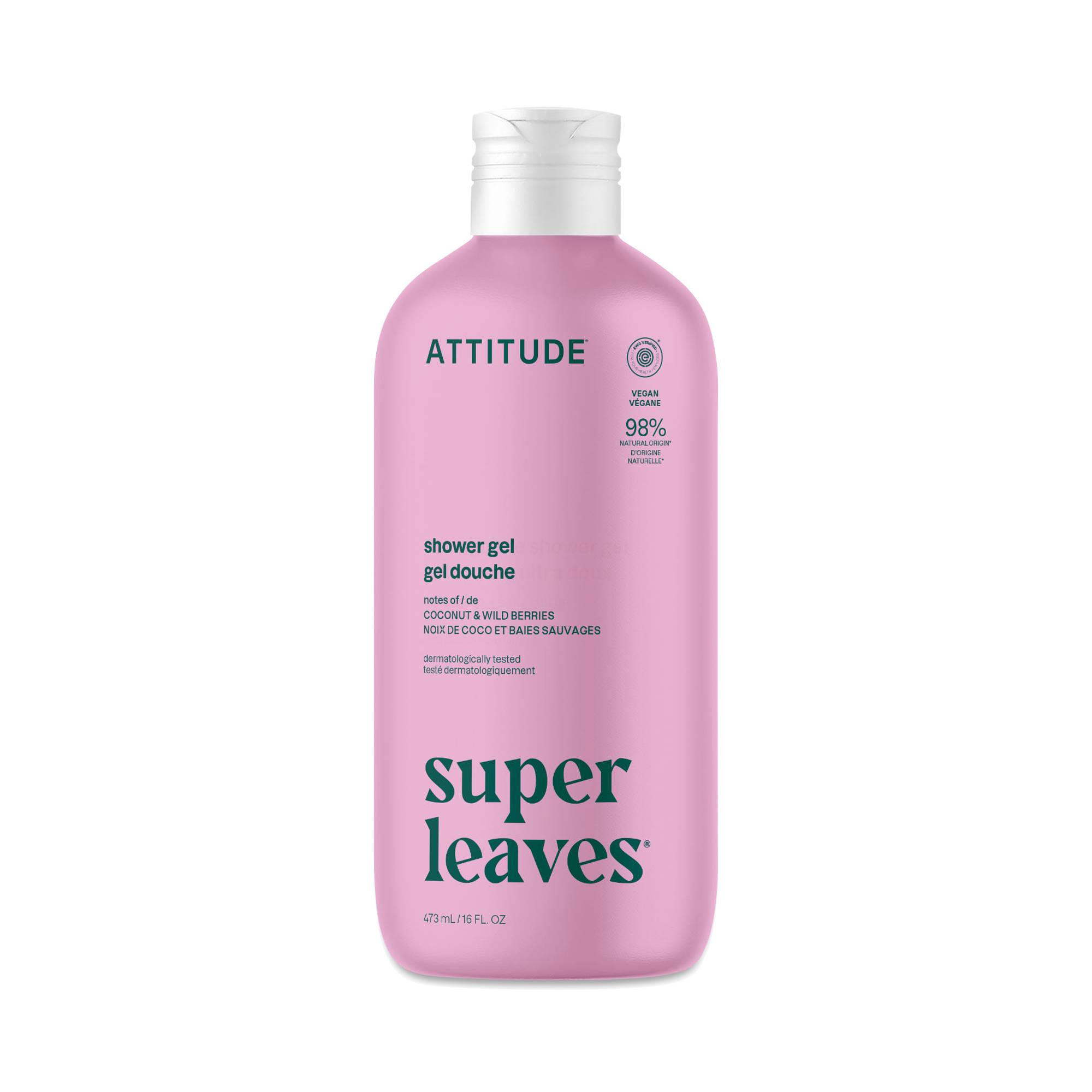 Super Leaves Shower Gel, Coconut & Wild Berries