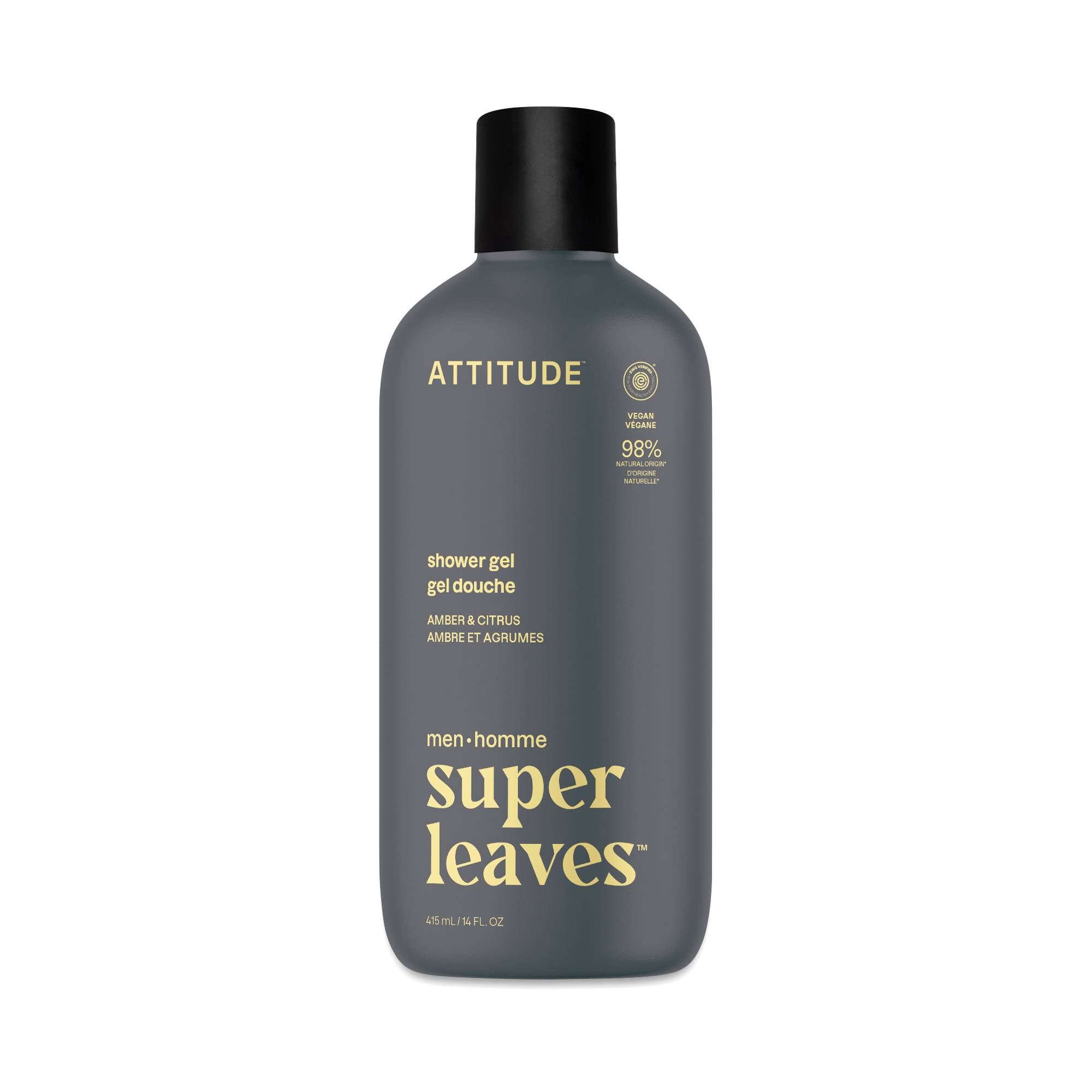 Super Leaves Men Shower Gel, Amber & Citrus