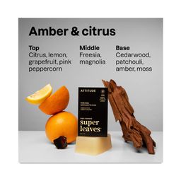 Super Leaves Men Body Soap, Amber & Citrus