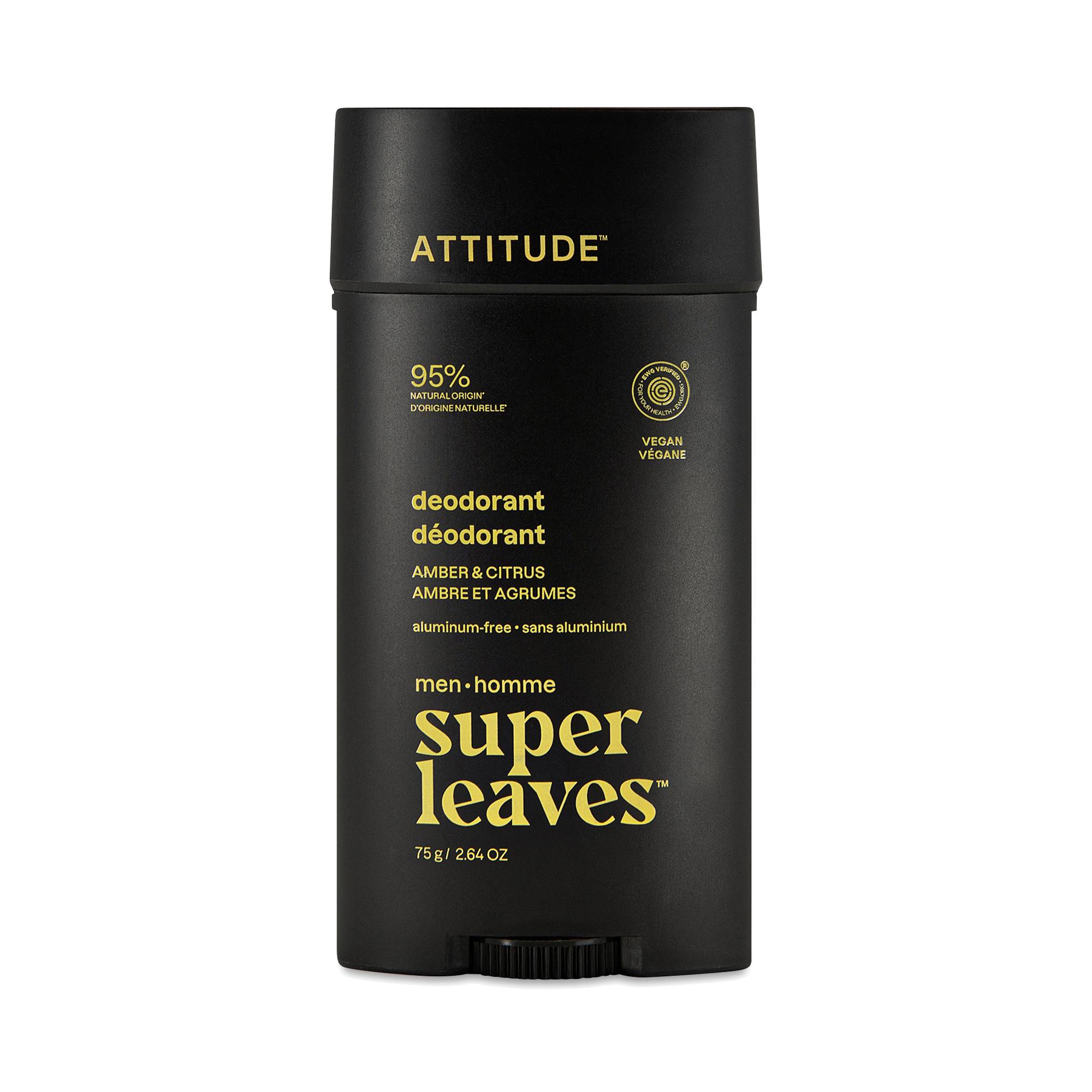 Super Leaves Men Deodorant, Amber & Citrus
