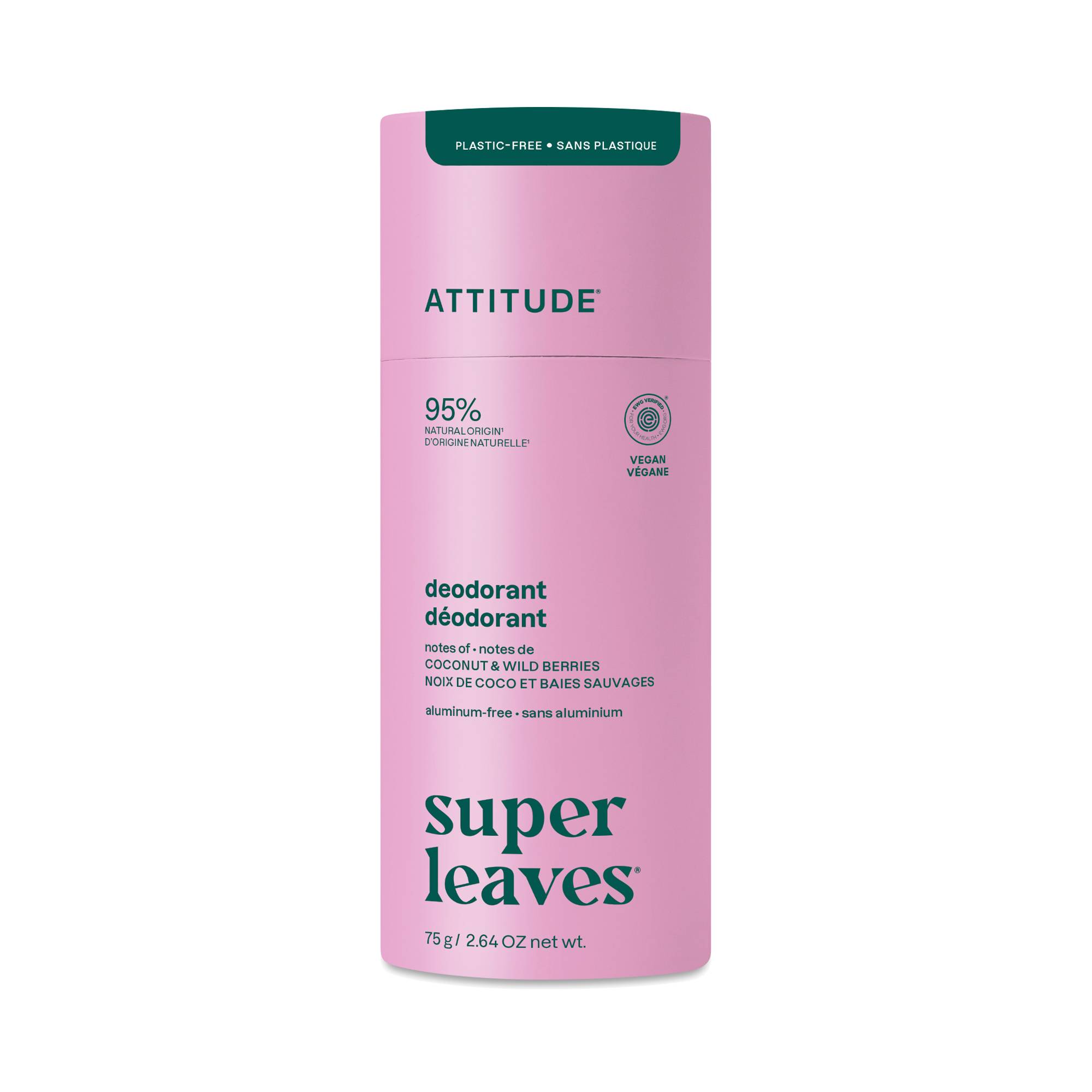 Super Leaves Deodorant, Coconut & Wild Berries