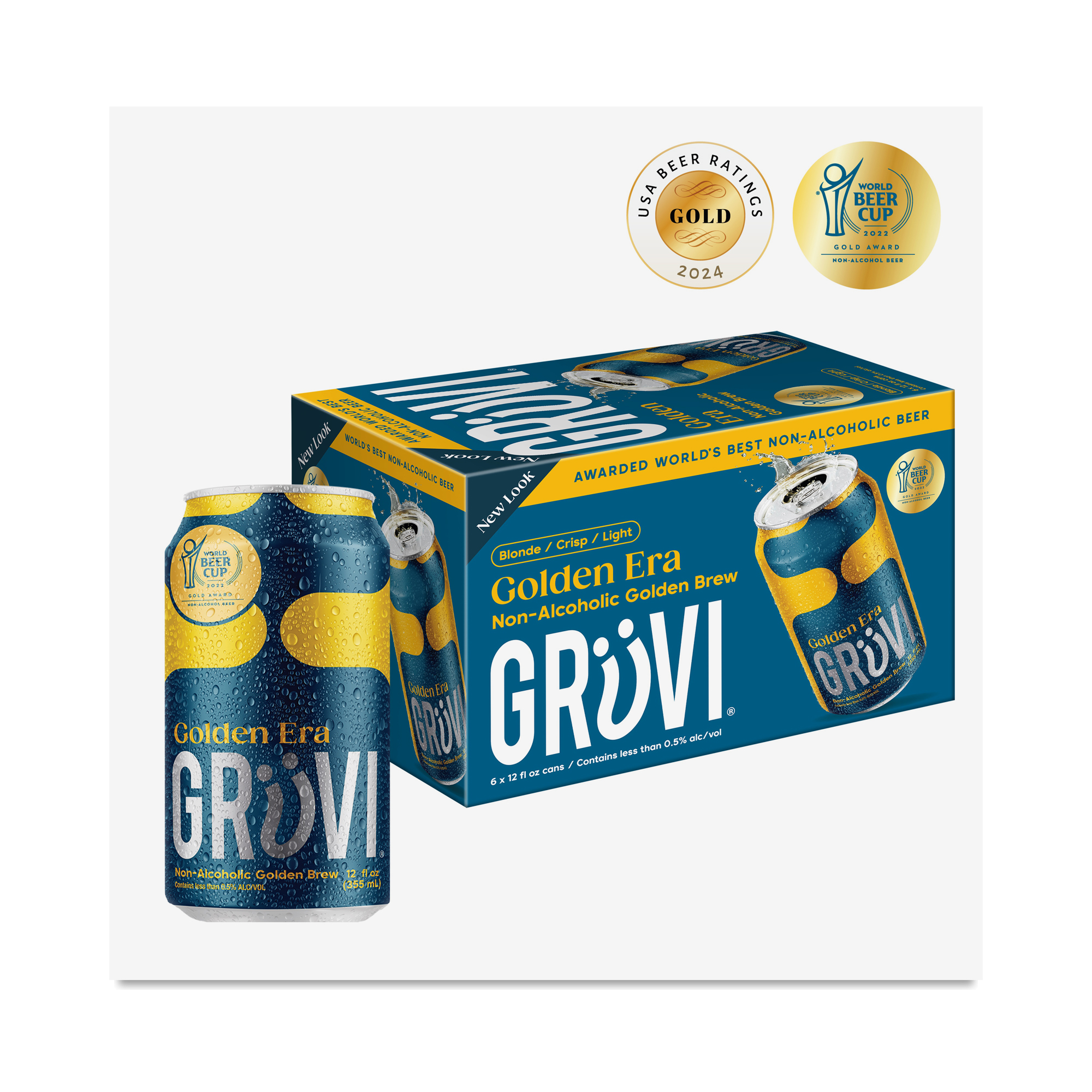 Gruvi Non-Alcoholic Golden Brew, Golden Era | Thrive Market