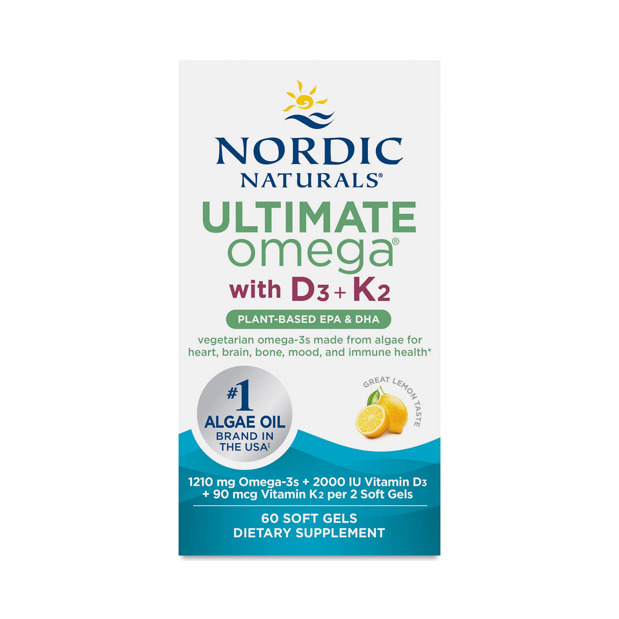 Ultimate Omega Plant-Based EPA & DHA with D3 & K2