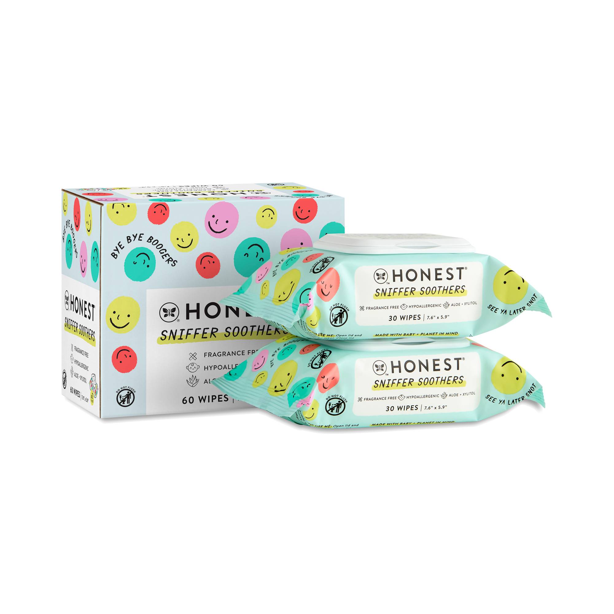 Sniffer Soothers Wipes, 60 Count