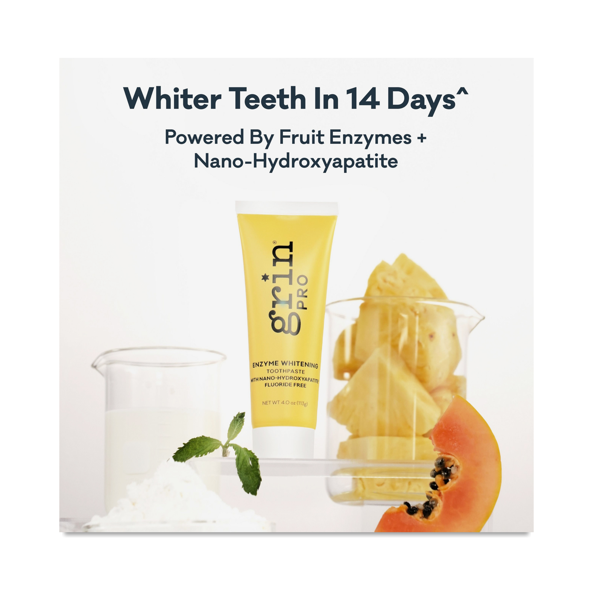 Grin Pro Enzyme Whitening Toothpaste with Nano-Hydroxyapatite