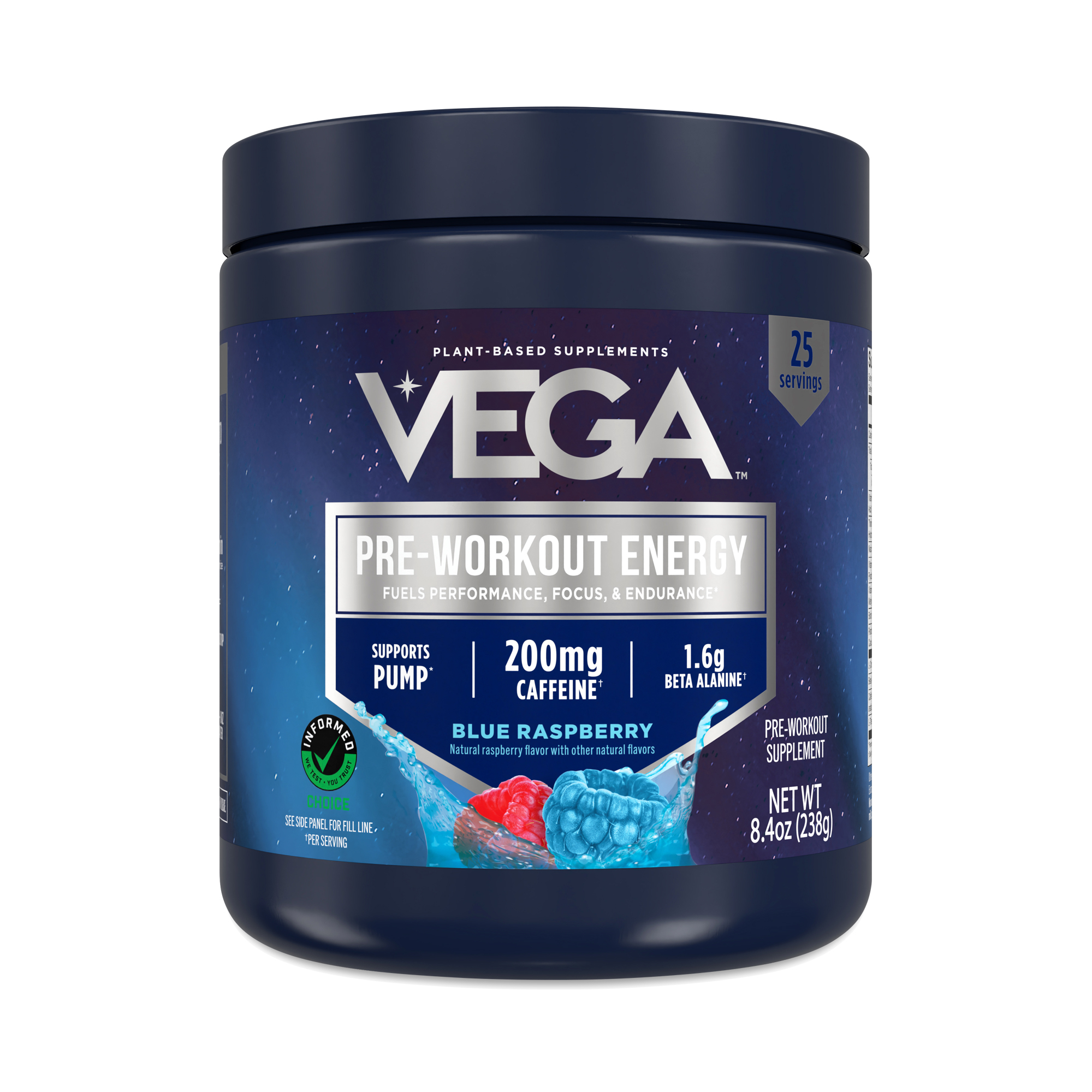 Vega Pre-Workout Energy, Blue Raspberry | Thrive Market