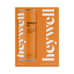 Caffeinated Sparkling Water, Energy + Lift Orange Mango