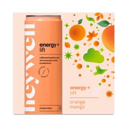 Caffeinated Sparkling Water, Energy + Lift Orange Mango