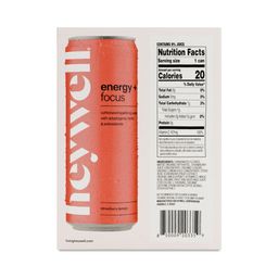 Caffeinated Sparkling Water, Energy + Focus Strawberry Lemon