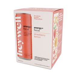 Caffeinated Sparkling Water, Energy + Focus Strawberry Lemon