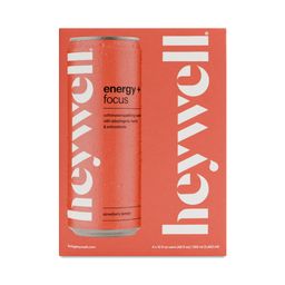 Caffeinated Sparkling Water, Energy + Focus Strawberry Lemon