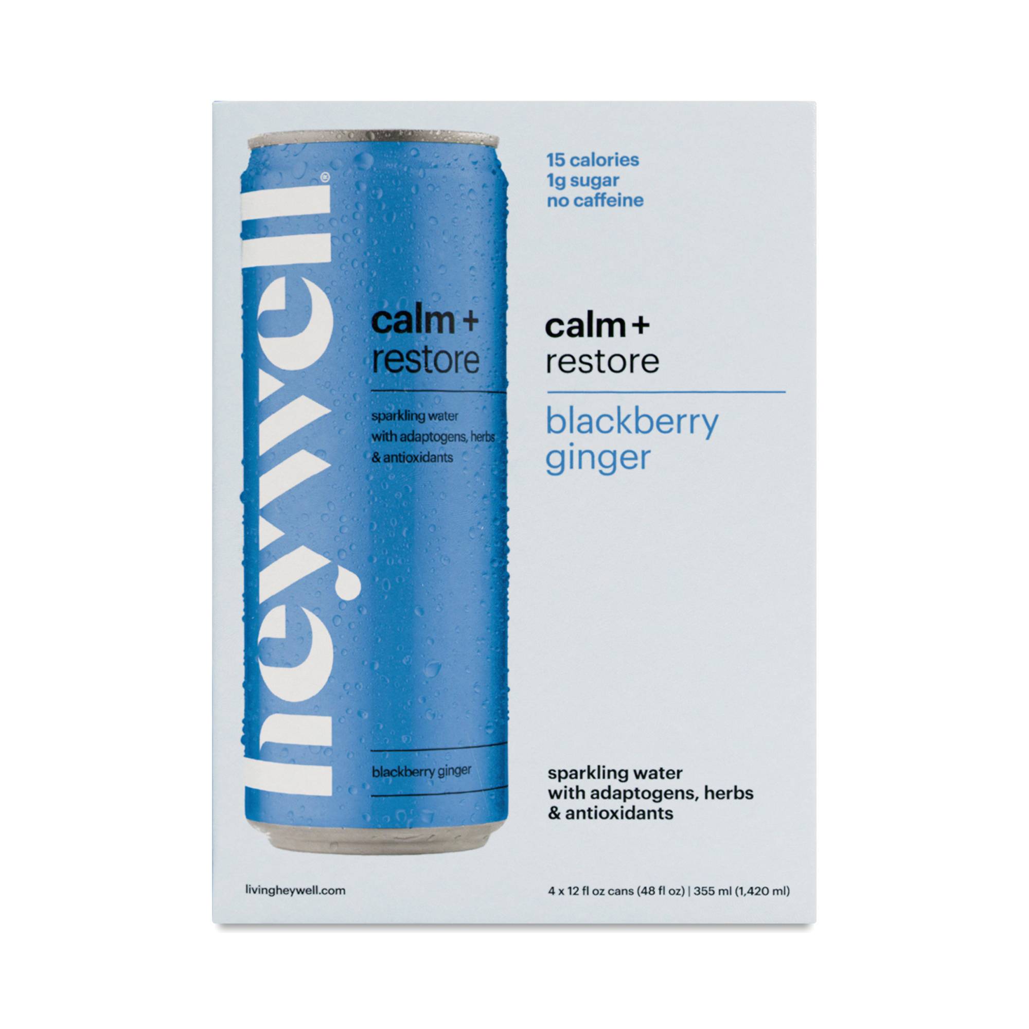 Sparkling Water, Calm + Restore Blackberry Ginger