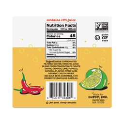 Probiotic Soda, Orange Mango