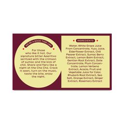 Non-Alcoholic Aperitif, Le Spritz Sumac & Chili