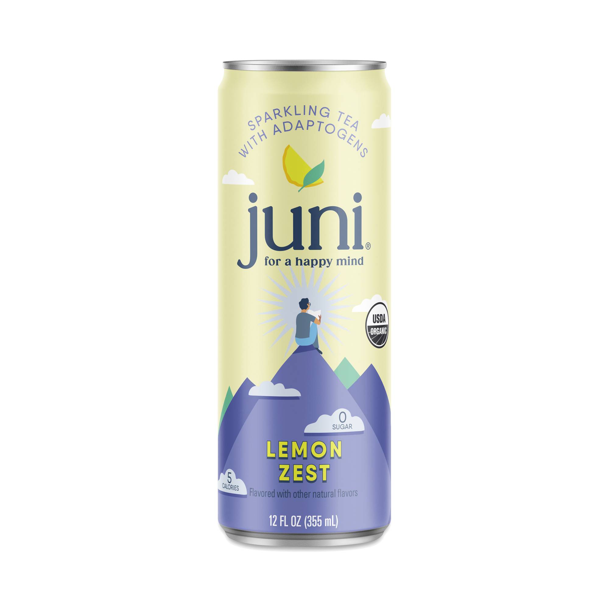 Sparkling Tea With Adaptogens, Lemon Zest