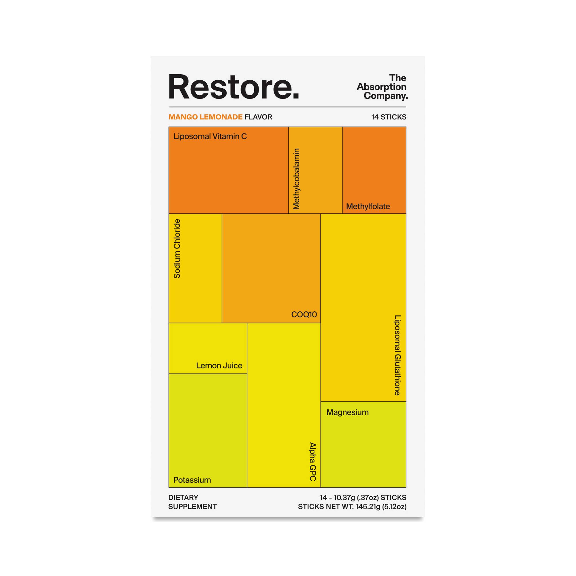 Restore Dietary Supplement, Mango Lemonade