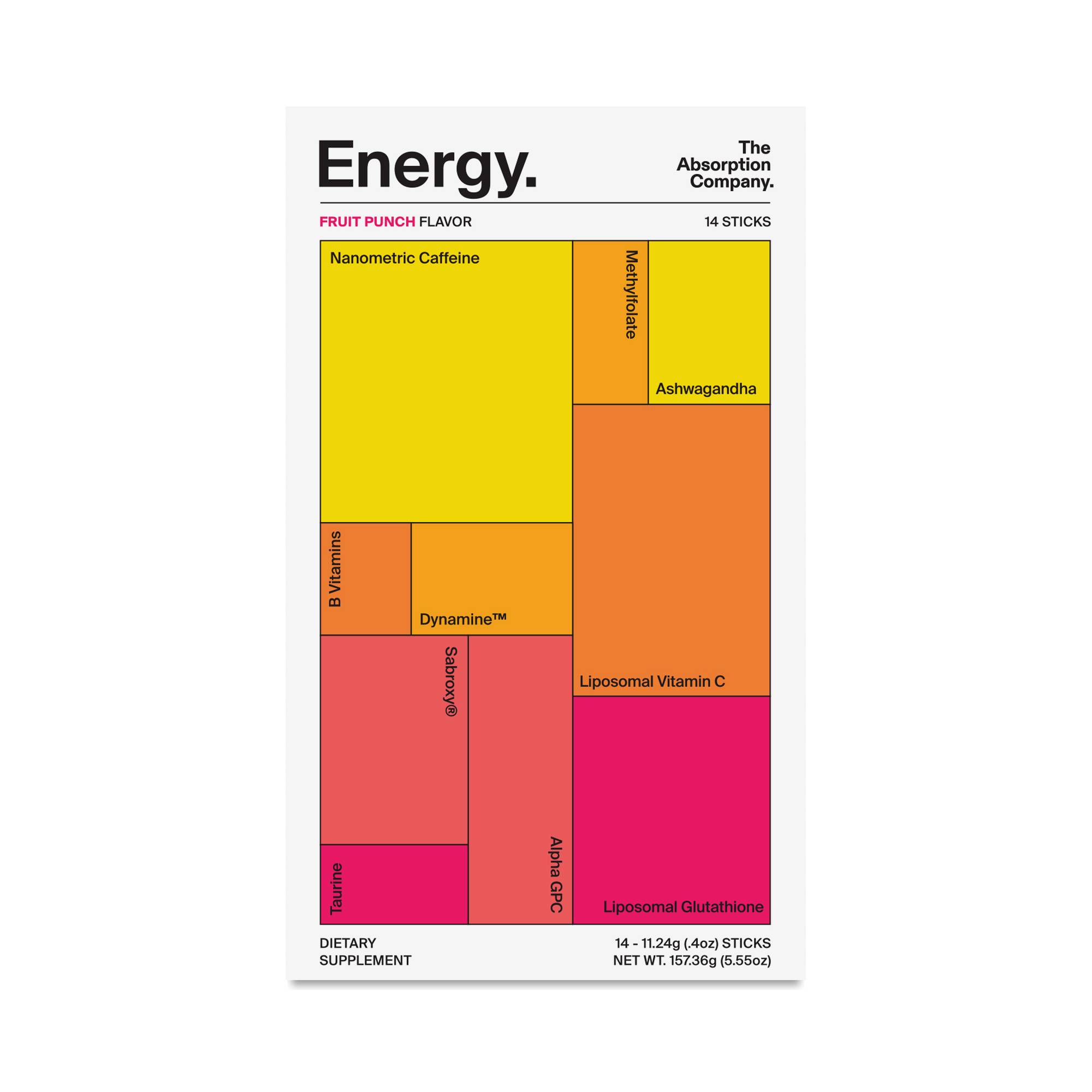 Energy Dietary Supplement, Fruit Punch, Value Size