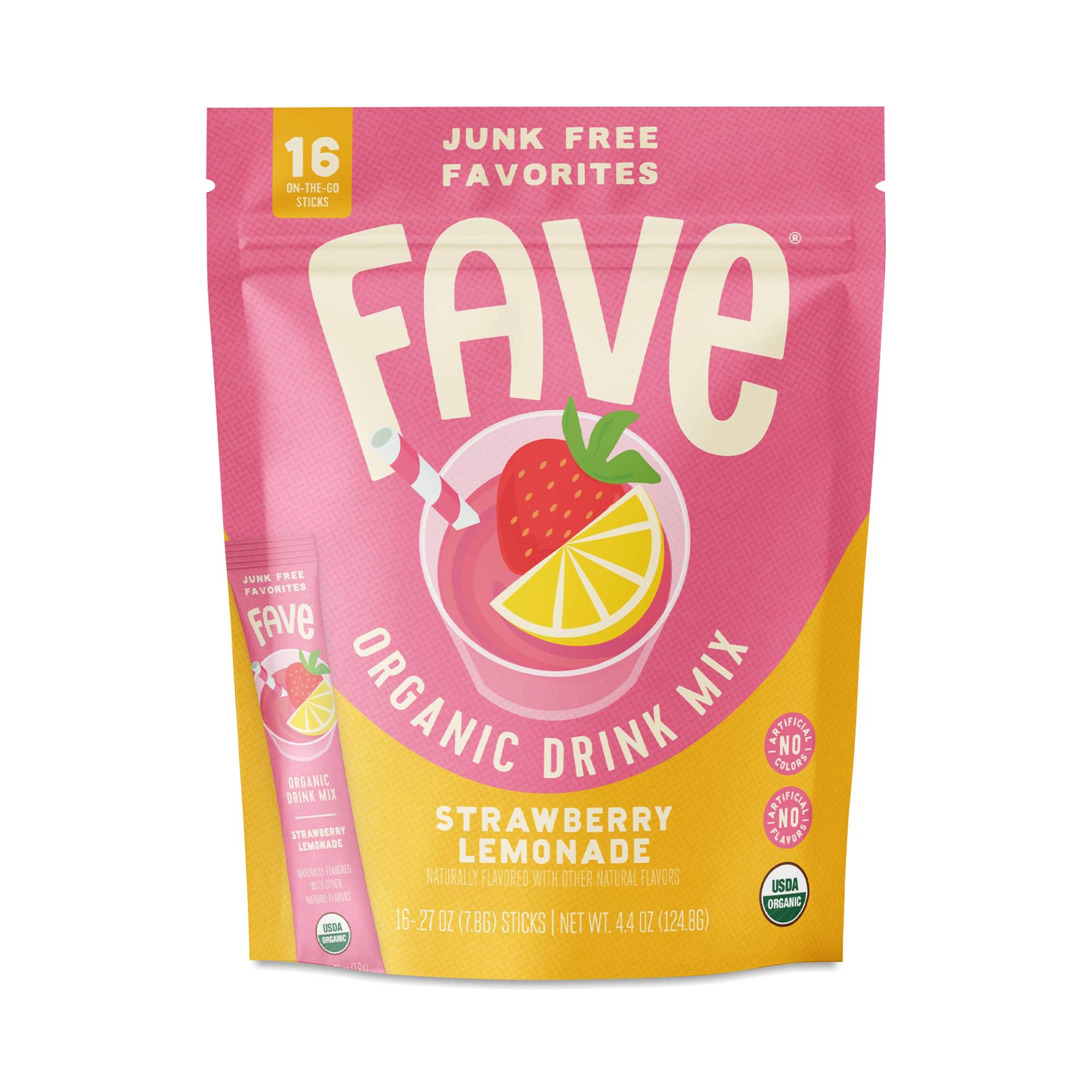 Organic Drink Mix, Strawberry Lemonade