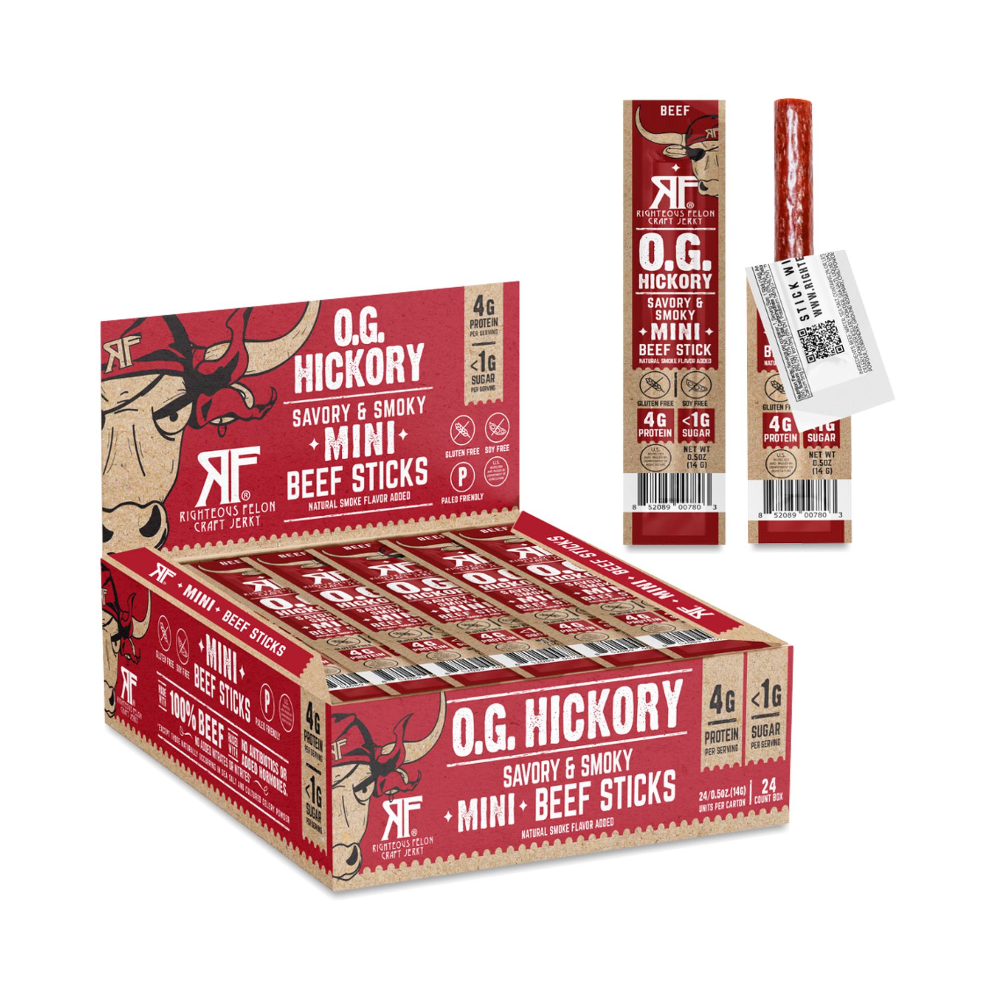 Mini Beef Sticks, O.G. Hickory