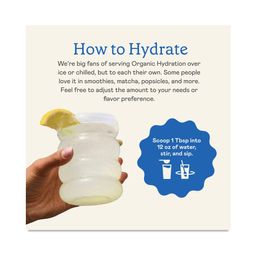 Organic Hydration Electrolyte Drink Mix, Lemon