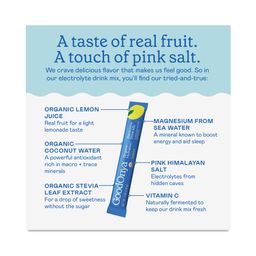 Organic Hydration Electrolyte Drink Mix, Lemon