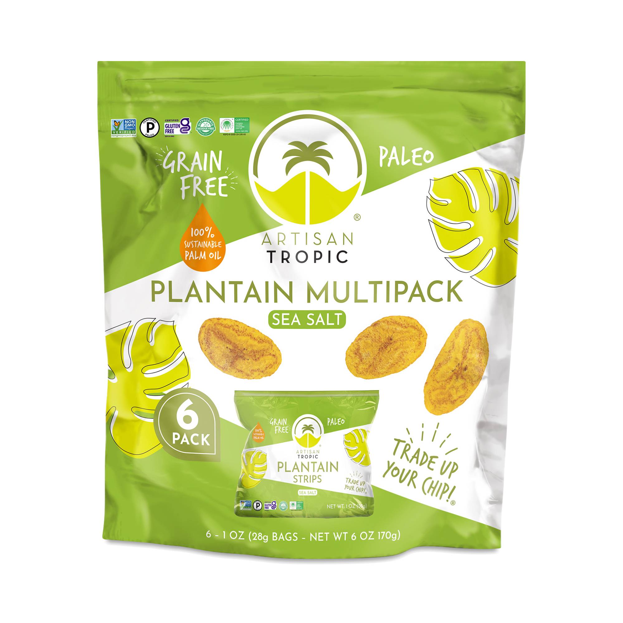 Plantain Strips, Sea Salt, Snack Pack