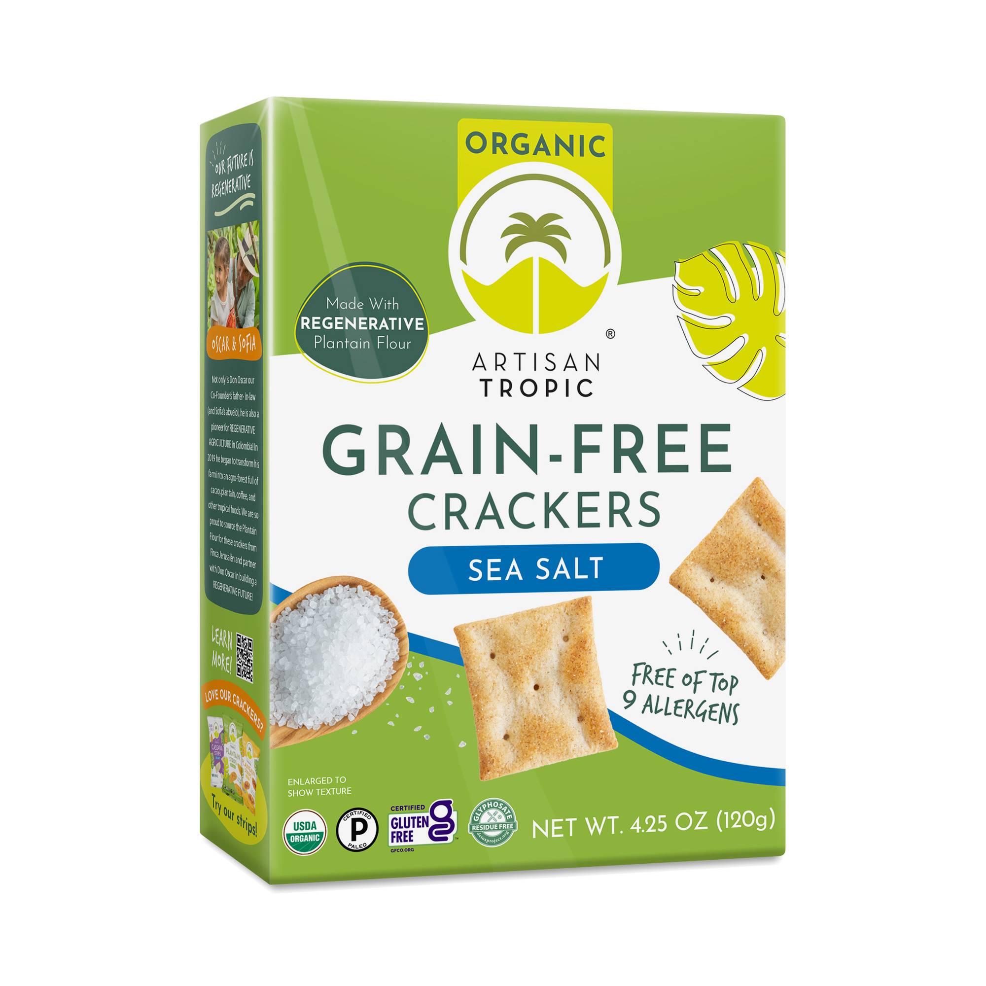Grain-Free Crackers, Sea Salt