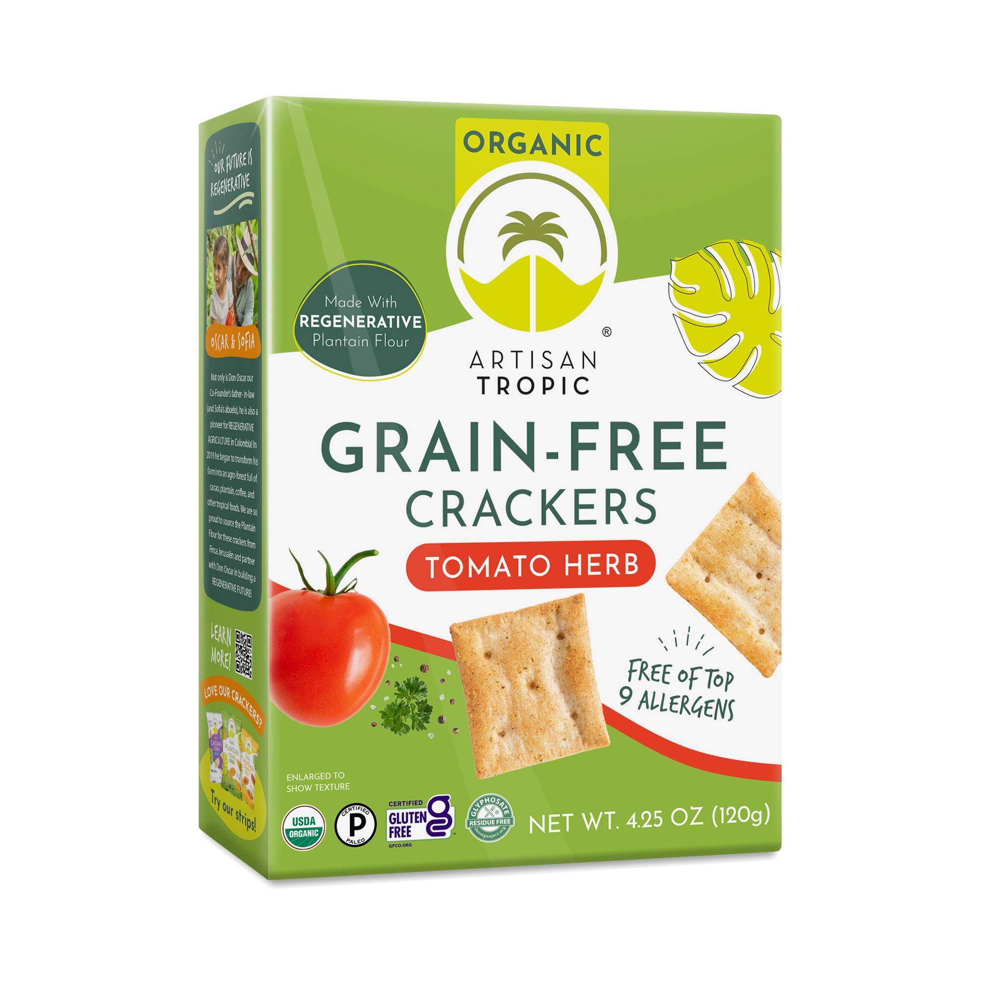 Grain-Free Crackers, Tomato Herb