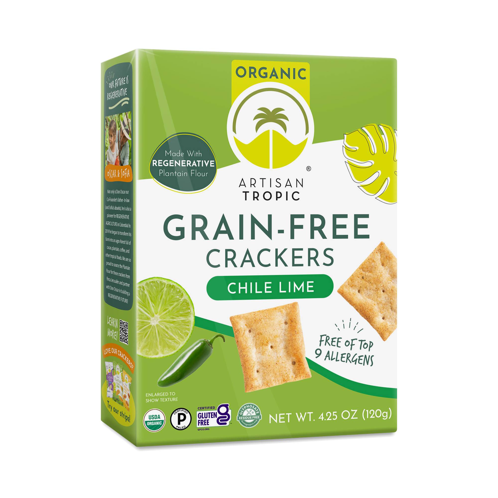 Grain-Free Crackers, Chile Lime