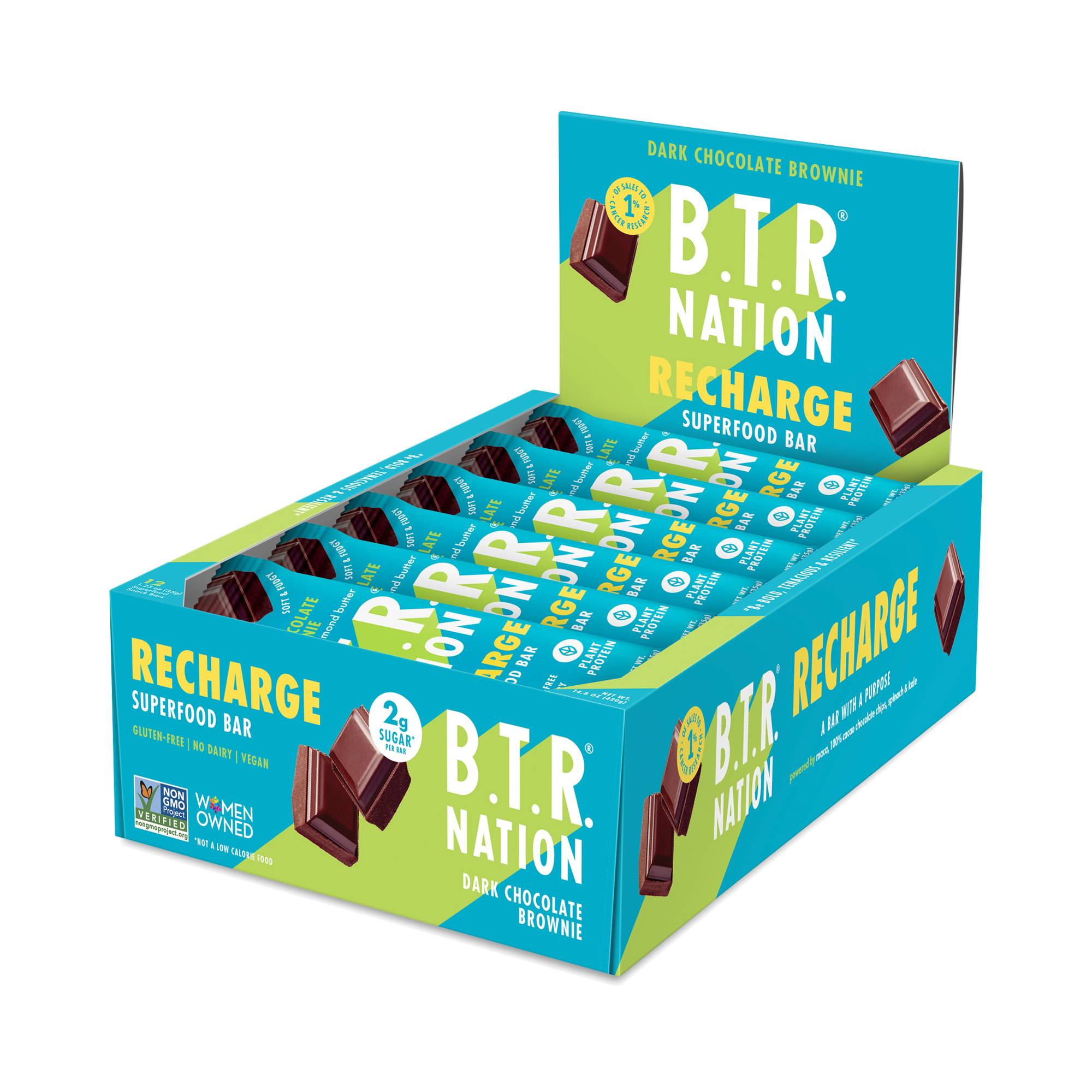 Superfood Recharge Protein Bar, Dark Chocolate Brownie
