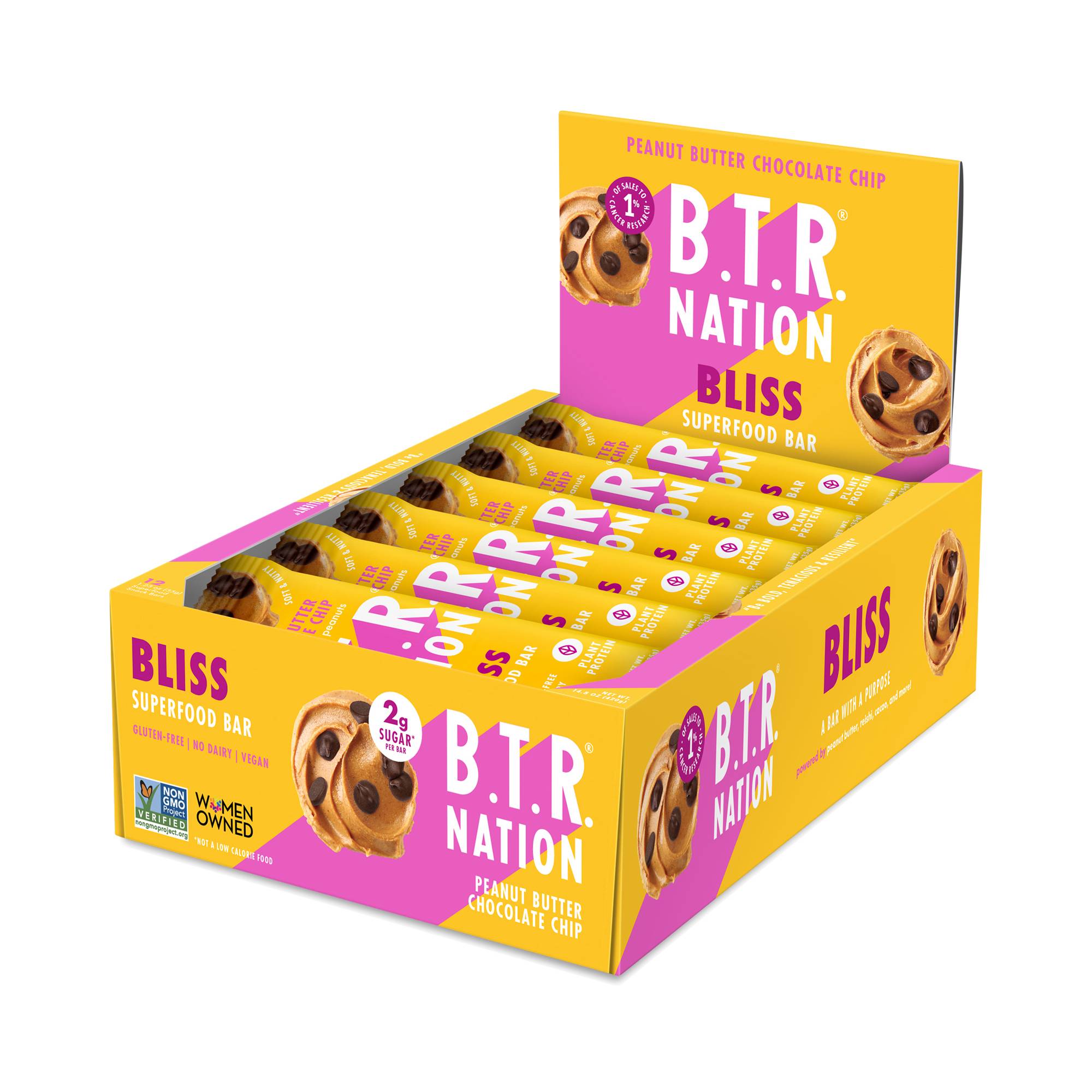 Superfood Bliss Protein Bar, Peanut Butter Chocolate Chip