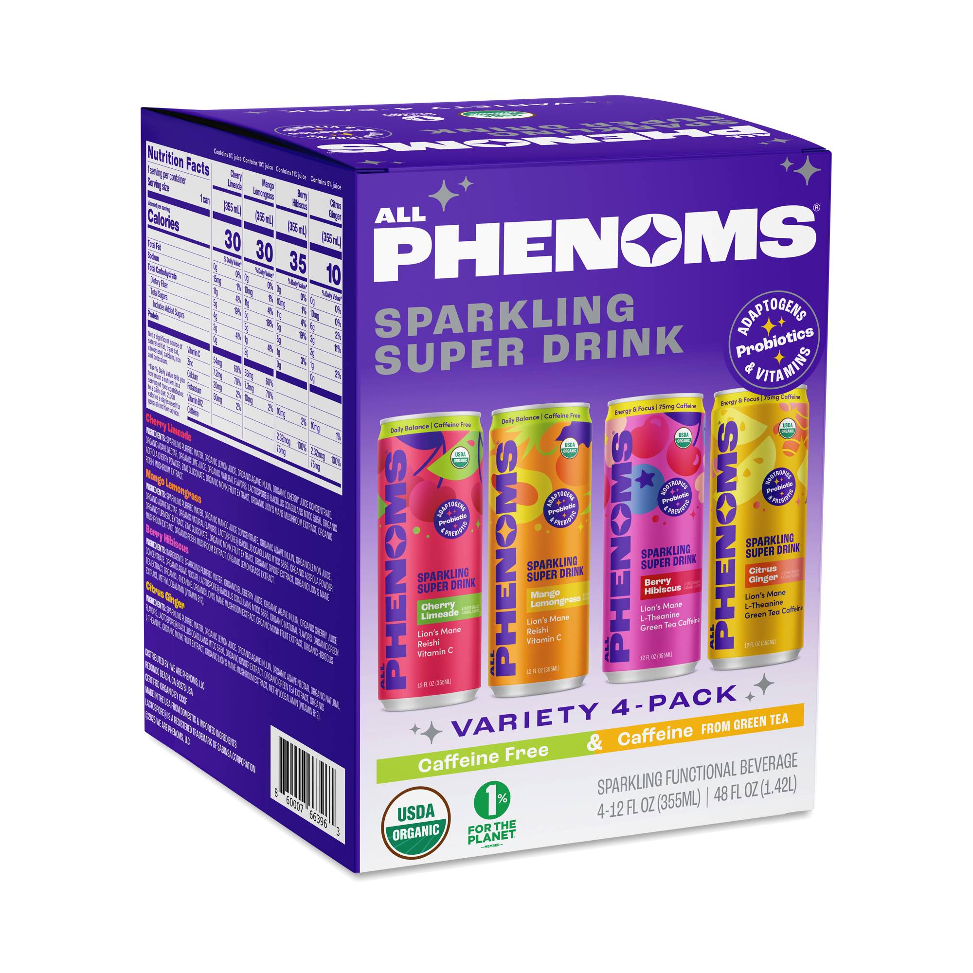 Sparkling Super Drink, Variety Pack