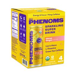 Energy & Focus Sparkling Super Drink, Citrus Ginger