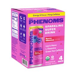 Energy & Focus Sparkling Super Drink, Berry Hibiscus