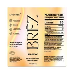 Flow Social Tonic, Lemon Elderflower