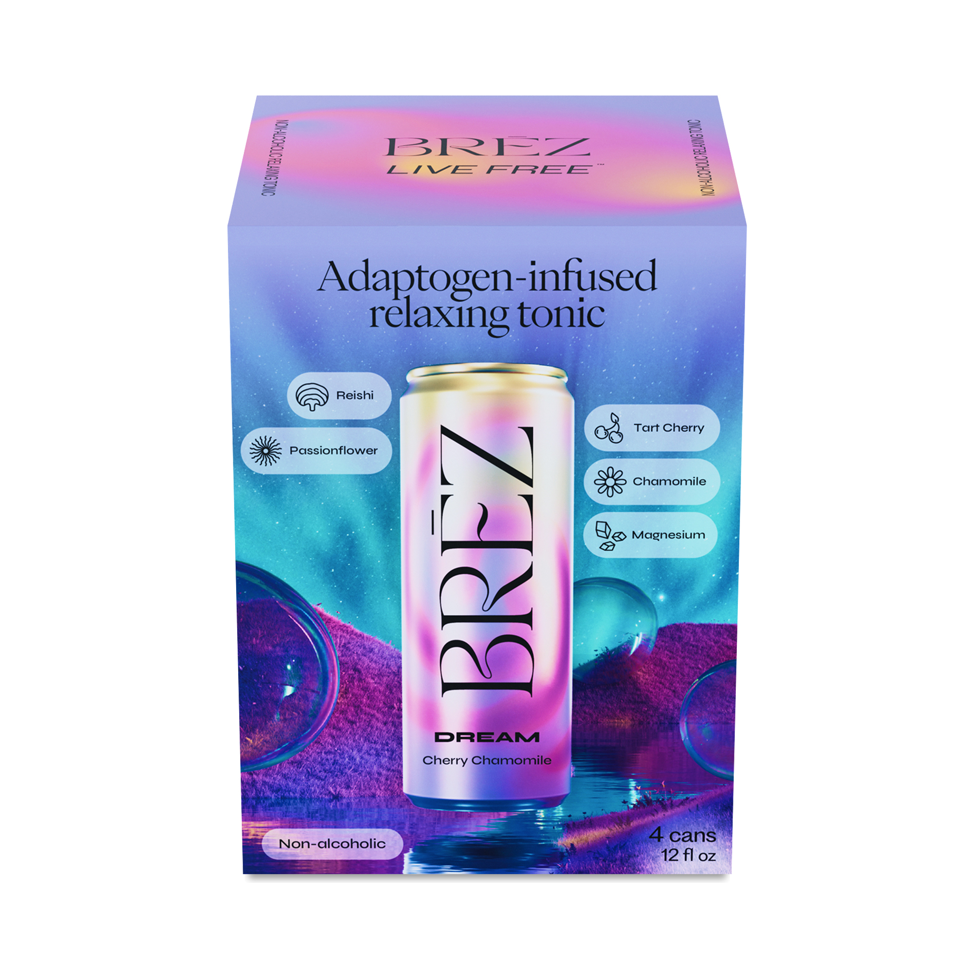 BRĒZ Dream Relaxing Tonic, Cherry Chamomile | Thrive Market