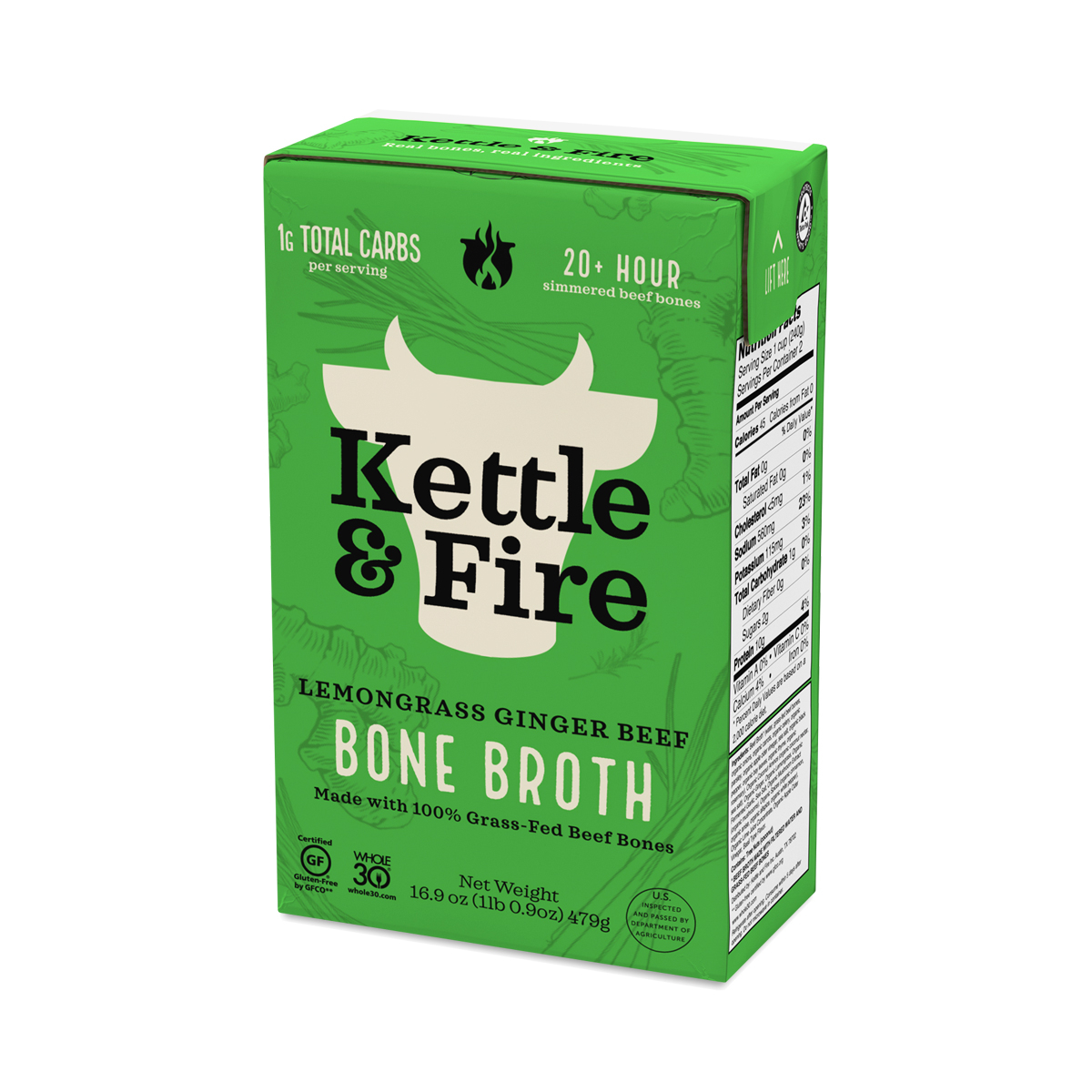 Kettle & Fire Bone Broth, Lemongrass Ginger Beef Pho Thrive Market