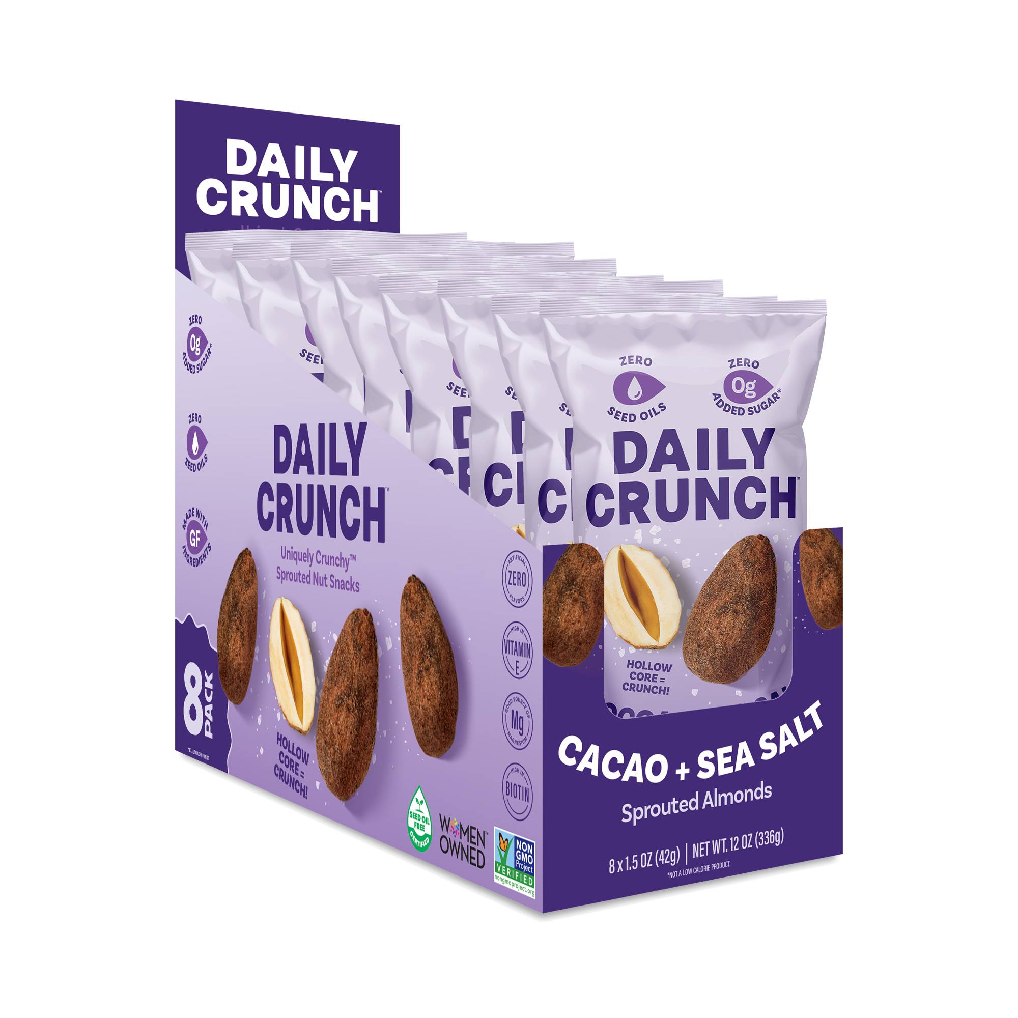 Sprouted Almonds, Cocoa & Sea Salt Snack Packs