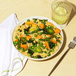 Harvest Bowl, Herbed Squash & Asparagus Risotto