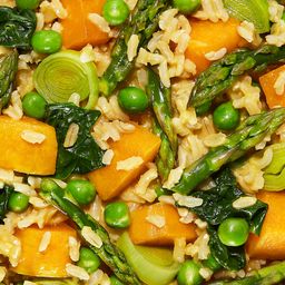 Harvest Bowl, Herbed Squash & Asparagus Risotto