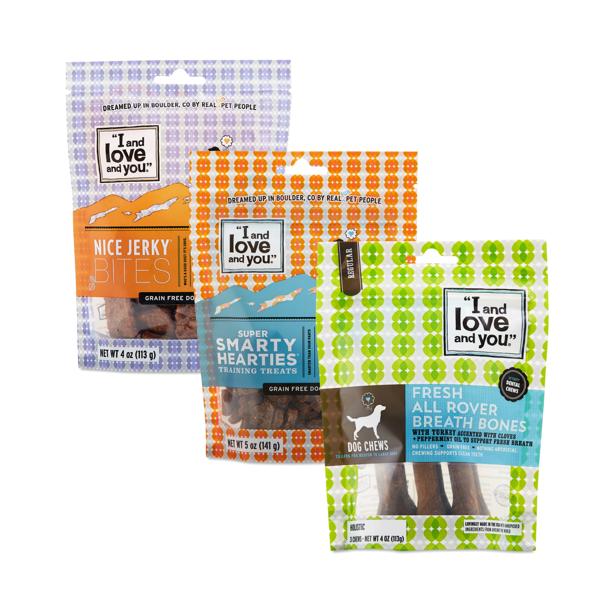 I and love and you Dog Treat Mix Trio Thrive Market