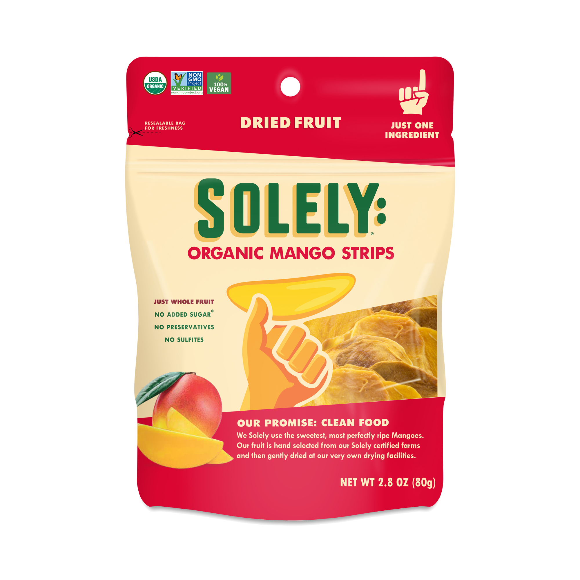 Solely Organic Dried Fruit, Mango Strips Thrive Market