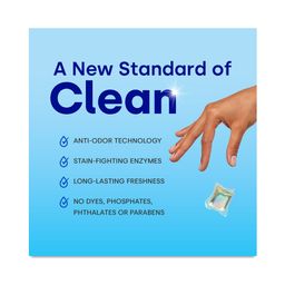 Odor & Stain Laundry Detergent Pods, Crisp Breeze