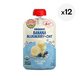 Organic Baby Food, Banana Blueberry & Oat